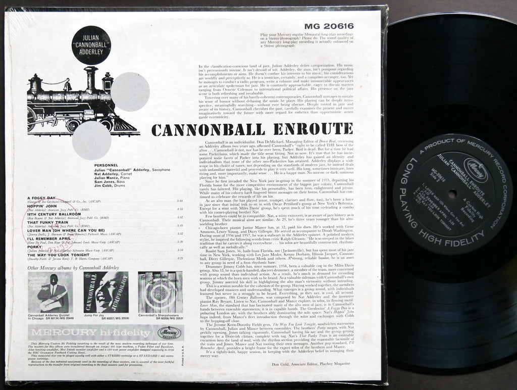 JULIAN CANNONBALL ADDERLEY Cannonball Enroute LP MERCURY MG 20616 MONO Sam Jones