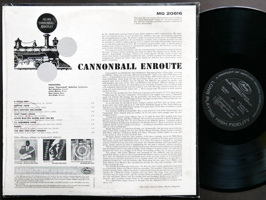JULIAN CANNONBALL ADDERLEY Cannonball Enroute LP MERCURY MG 20616 MONO Sam Jones
