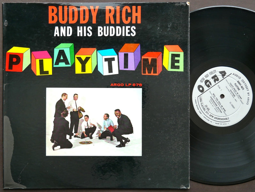 BUDDY RICH And His Buddies Playtime LP ARGO LP 676 US 1961 DG MONO Richard Evans