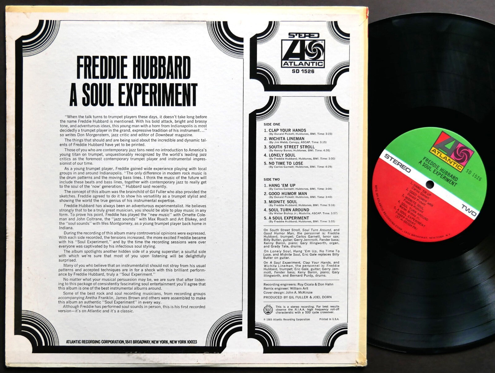 FREDDIE HUBBARD A Soul Experiment LP ATLANTIC SD 1526 US 1969 Carlos Garnett VG+