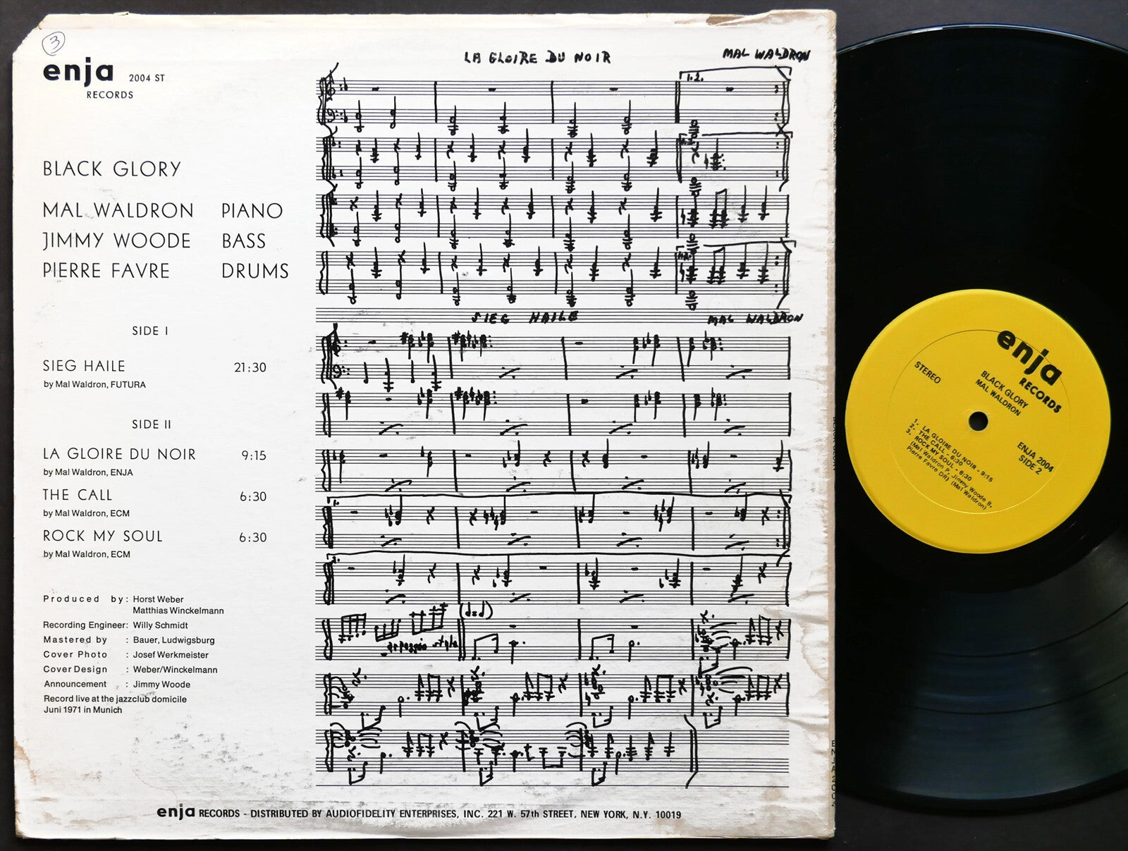 MAL WALDRON Black Glory LP ENJA RECORDS 2004 ST US 1971 JAZZ Jimmy Woode