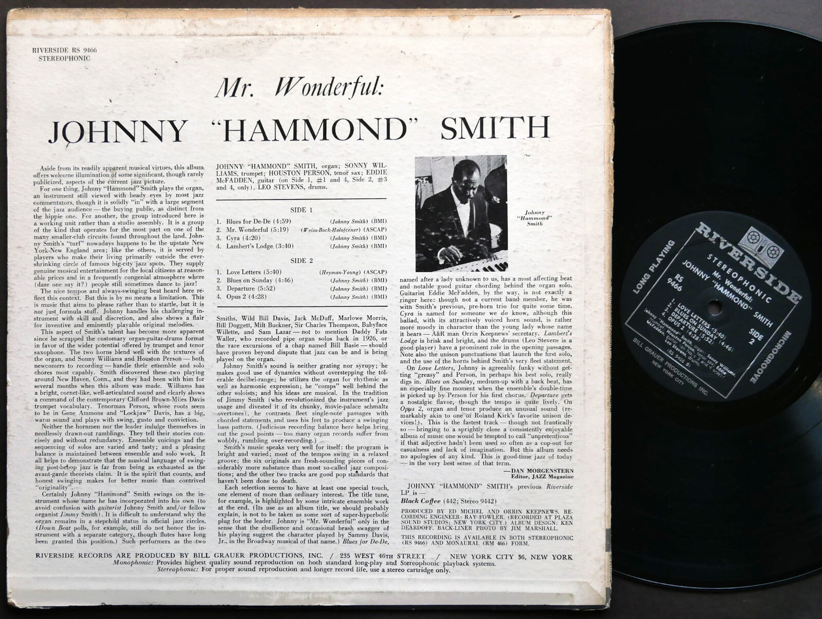 JOHNNY HAMMOND SMITH Mr. Wonderful LP RIVERSIDE RECORDS RS 9466 US 1963 DG JAZZ