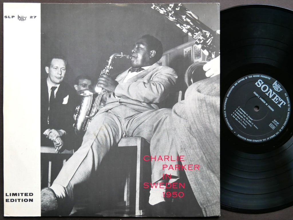 CHARLIE PARKER In Sweden 1950 LP SONET SLP 27 SWEDEN 1959 Limited Edition