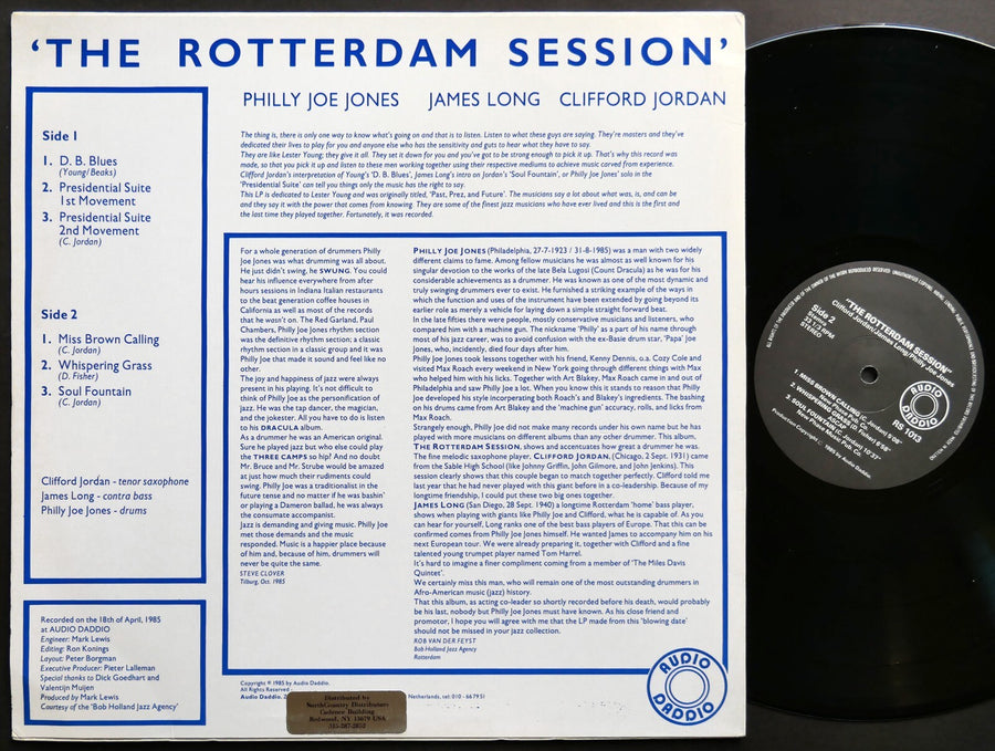 PHILLY JOE JONES CLIFFORD JORDAN The Rotterdam Session LP AUDIO DADDIO RS 1013