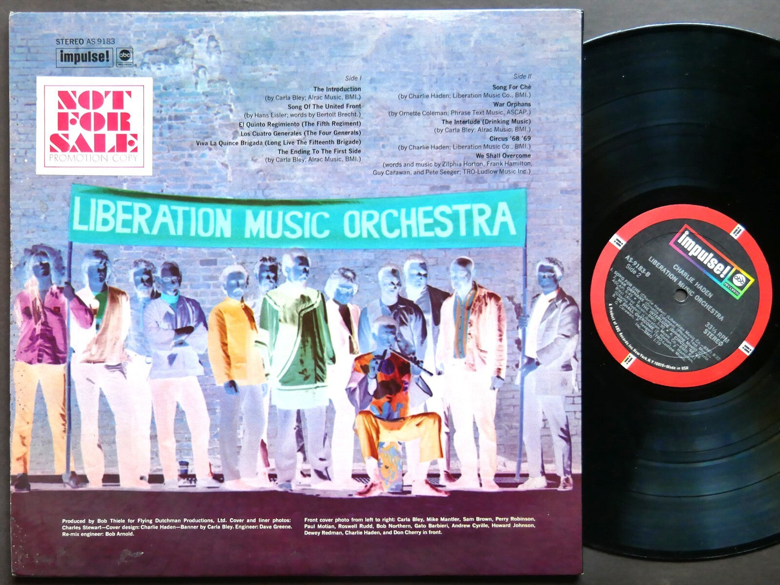 CHARLIE HADEN Liberation Music Orchestra LP IMPULSE! AS-9183 US 1970 Don Cherry
