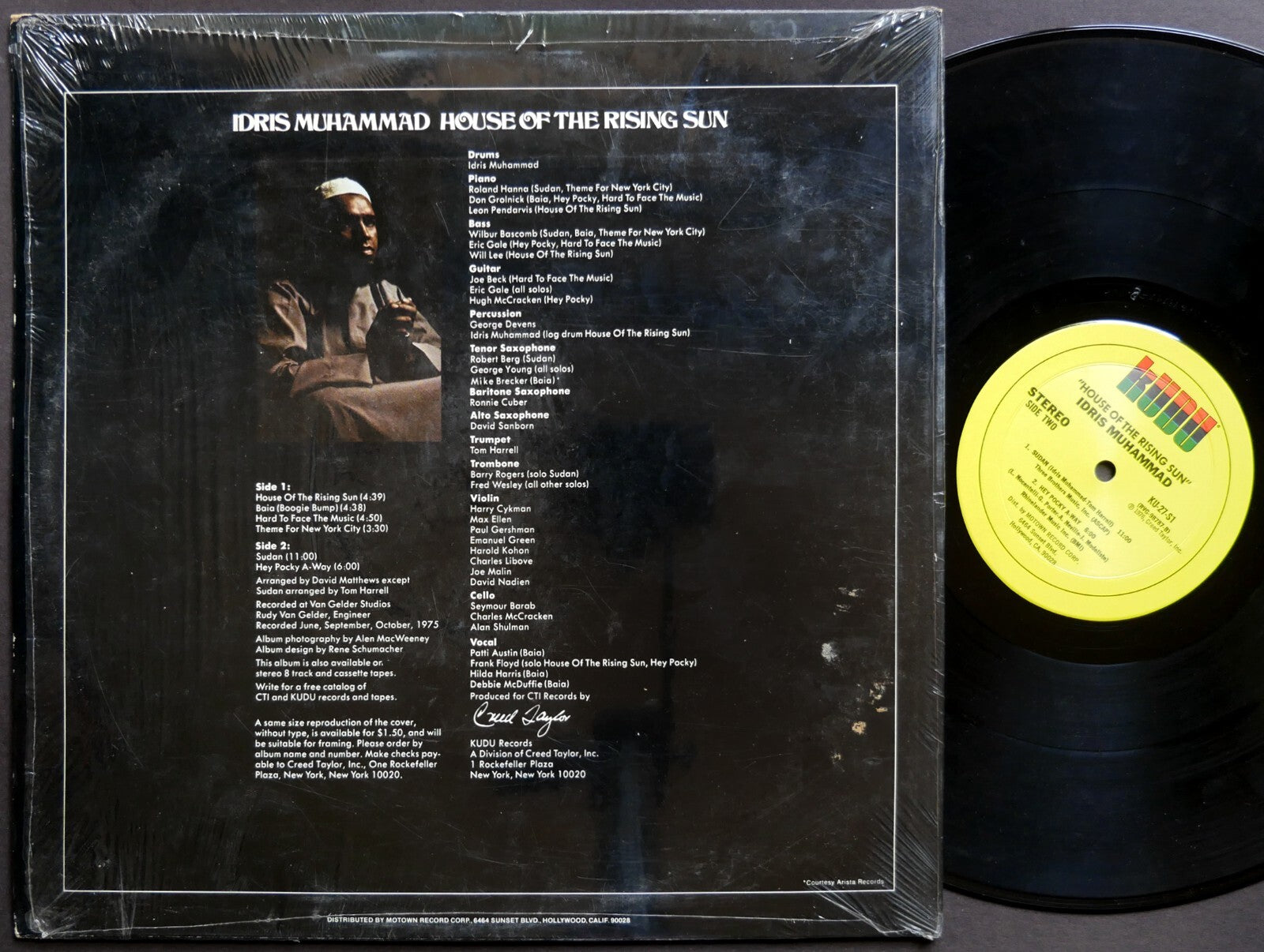 IDRIS MUHAMMAD House Of The Rising Sun LP KUDU KU-27 US 1976 Fred Wesley VG+