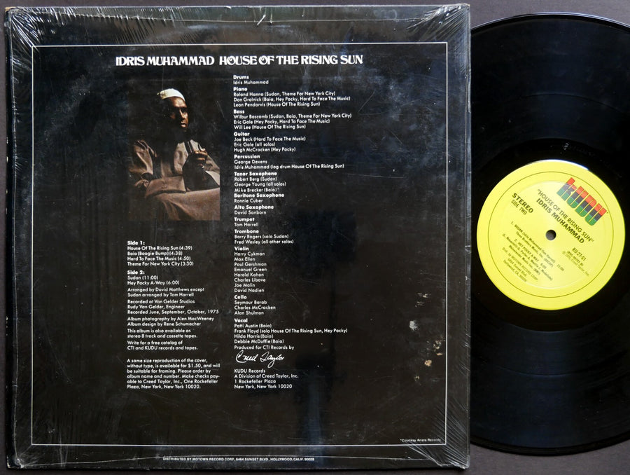 IDRIS MUHAMMAD House Of The Rising Sun LP KUDU KU-27 US 1976 Fred Wesley VG+