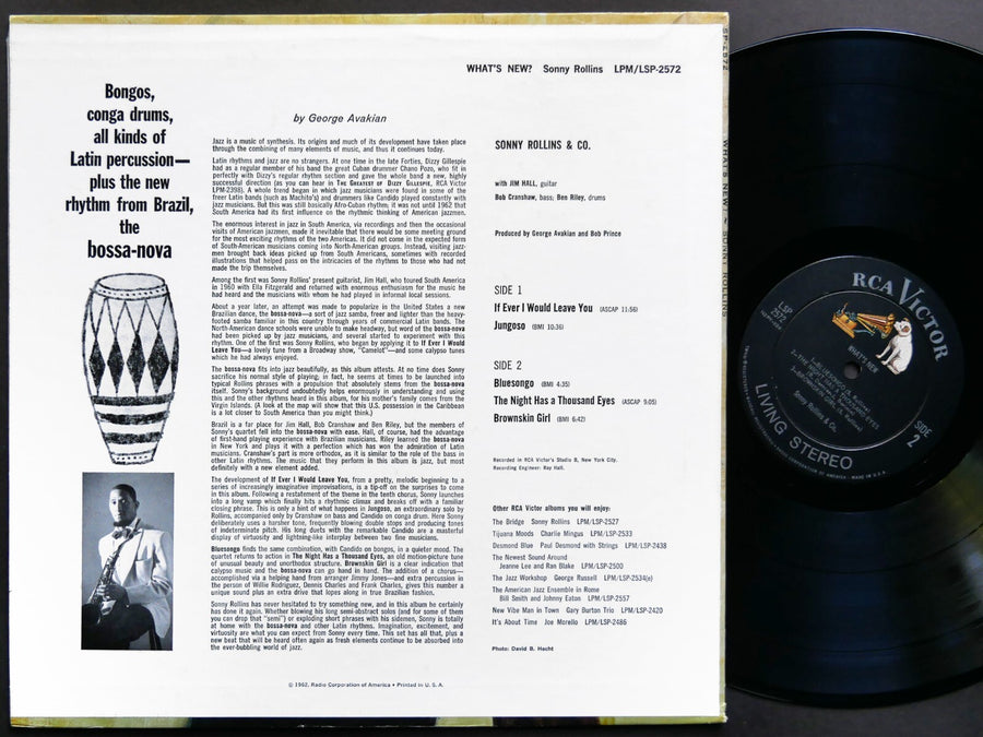 SONNY ROLLINS What's New? LP RCA VICTOR LSP-2572 US 1962 DG ST Jim Hall Candido