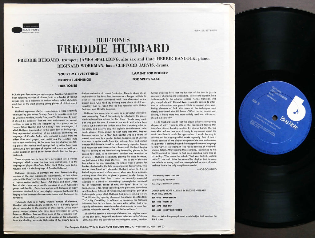 FREDDIE HUBBARD Hub-Tones LP BLUE NOTE BST 84115 US 1976 RVG Herbie Hancock VG+