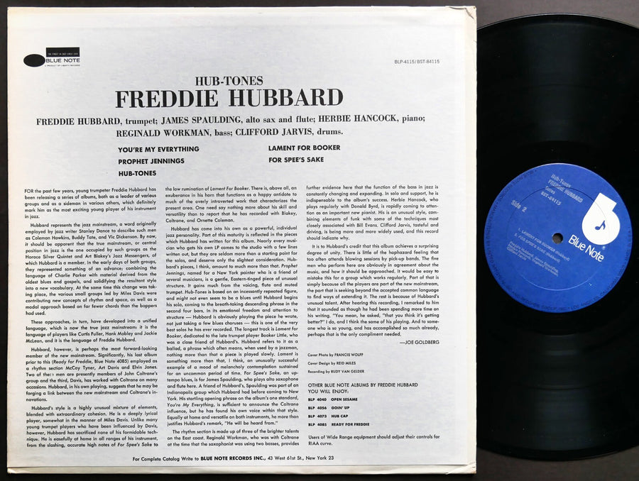 FREDDIE HUBBARD Hub-Tones LP BLUE NOTE BST 84115 US 1976 RVG Herbie Hancock VG+
