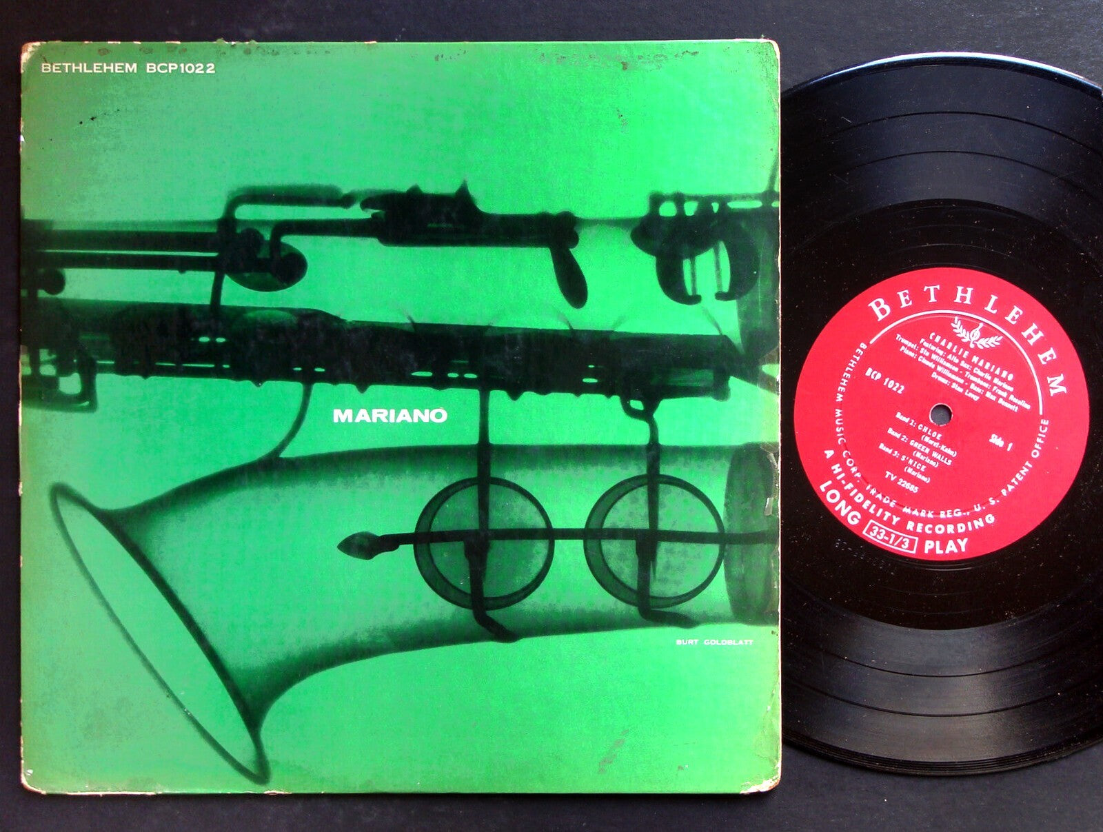 CHARLIE MARIANO Mariano 10" LP BETHLEHEM RECORDS BCP 1022 US 1954 JAZZ DG MONO