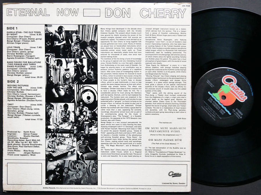DON CHERRY Eternal Now LP ANTILLES AN 7034 US 1976 FREE JAZZ VG+