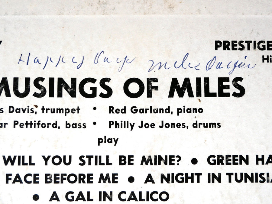 SIGNED by MILES DAVIS The Musings Of Miles LP PRESTIGE PRLP 7007 US 1955 DG MONO