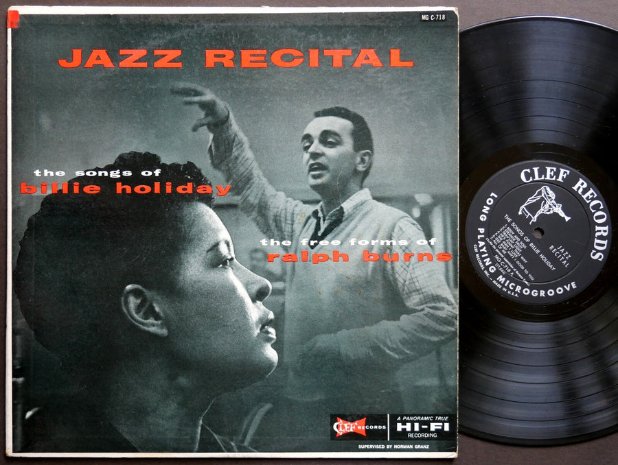 BILLIE HOLIDAY RALPH BURNS Jazz Recital LP CLEF RECORDS MG C-718 US 1956 DG MONO