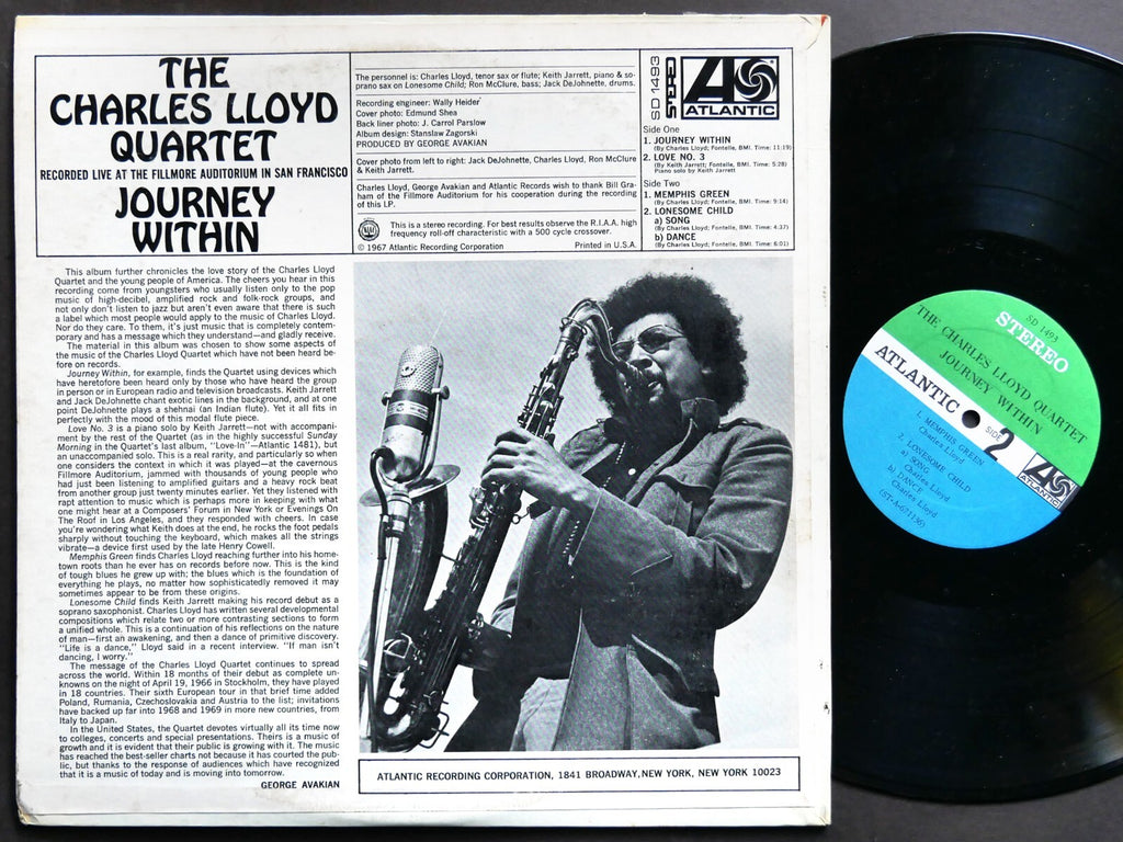 CHARLES LLOYD Quartet Journey Within LP ATLANTIC SD 1493 US 1967 Keith Jarrett