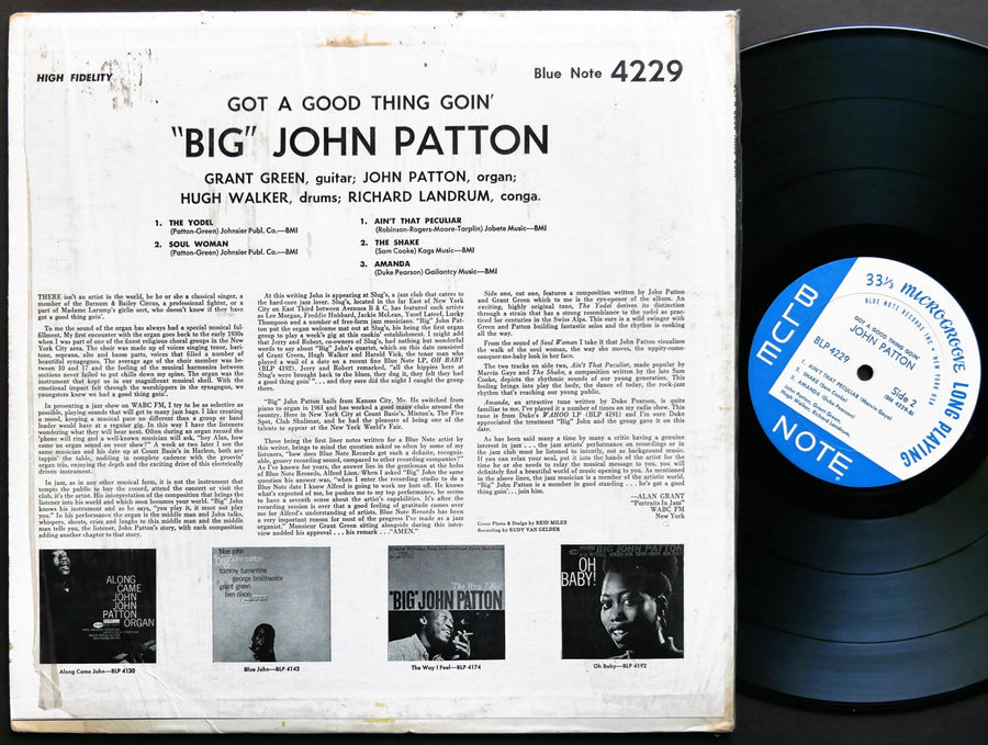 BIG JOHN PATTON Got A Good Thing Goin' LP BLUE NOTE BLP 4229 NY MONO Grant Green