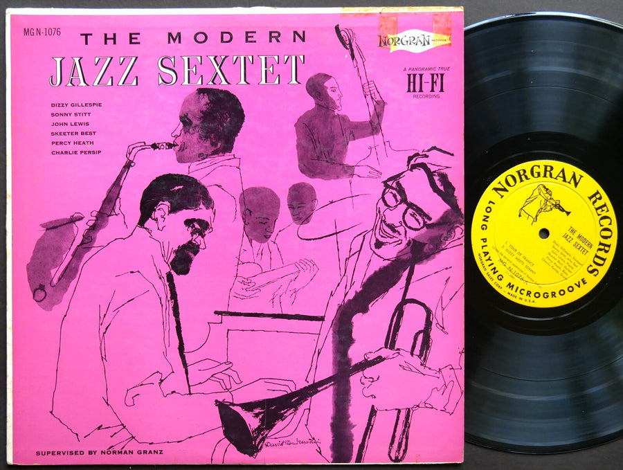 THE MODERN JAZZ SEXTET LP NORGRAN MG N-1076 DG MONO Dizzy Gillespie Sonny Stitt