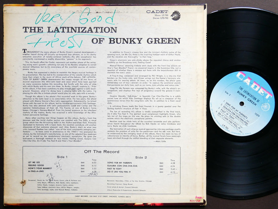 BUNKY GREEN The Latinization Of LP CADET LP-780 US 1966 JAZZ MONO The Dells