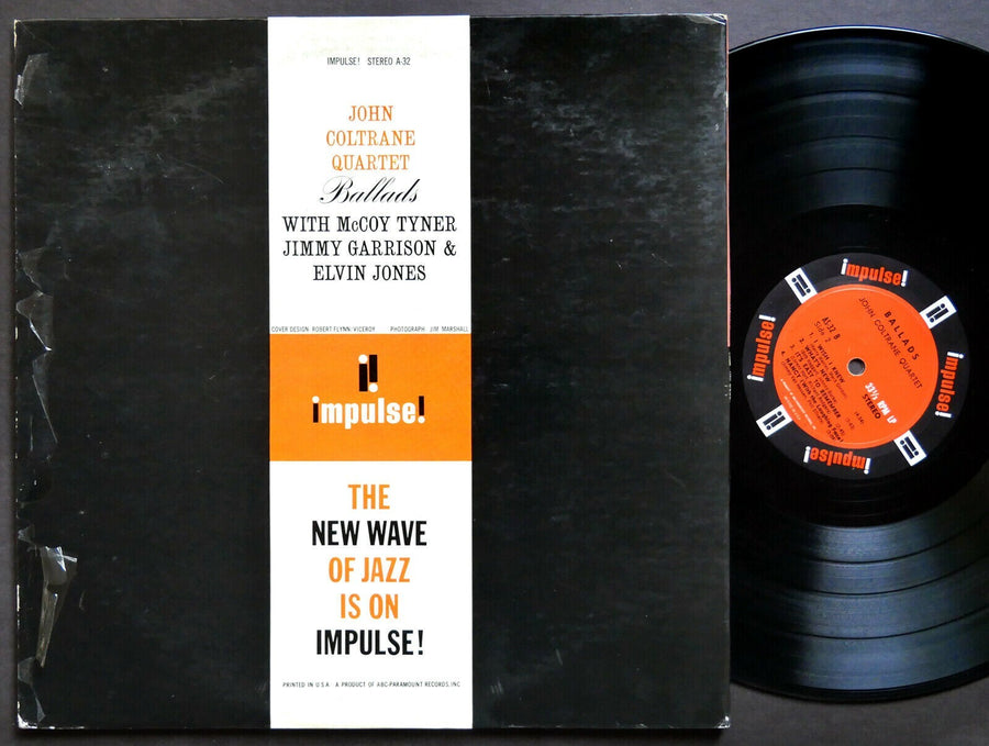 JOHN COLTRANE Quartet Ballads LP IMPULSE! AS-32 US 1965 ST JAZZ McCoy Tyner VG+