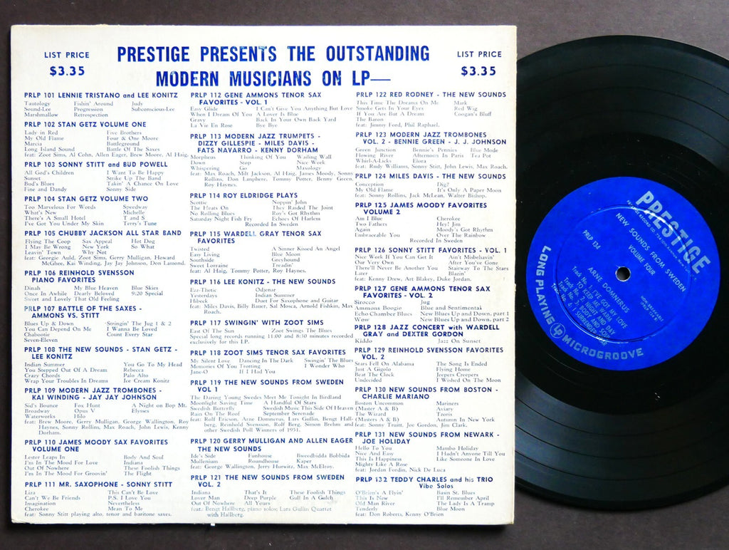 ARNE DOMNERUS Clarinet Solos 10" LP PRESTIGE PRLP 134 US 1953 JAZZ DG MONO VG+