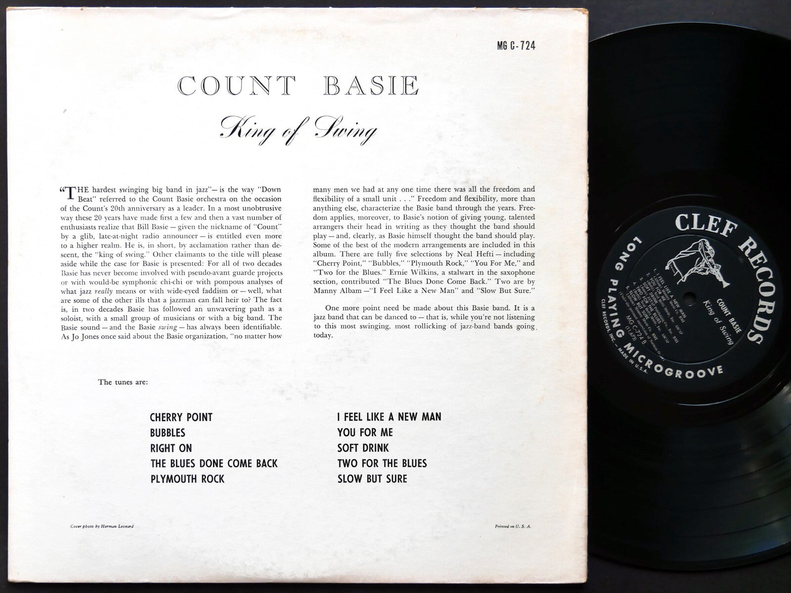 COUNT BASIE King Of Swing LP CLEF RECORDS MGC 724 US '56 DG MONO JAZZ Thad Jones
