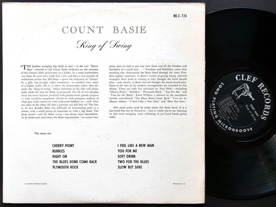 COUNT BASIE King Of Swing LP CLEF RECORDS MGC 724 US '56 DG MONO JAZZ Thad Jones