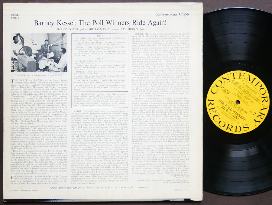 THE POLL WINNERS Ride Again! LP CONTEMPORARY RECORDS C3556 US 1958 JAZZ DG MONO