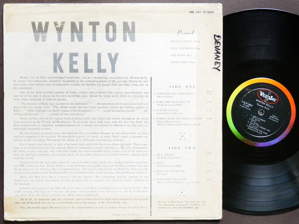 WYNTON KELLY Wynton Kelly! LP VEE JAY VJLP-3022 US 1961 DG MONO Paul Chambers