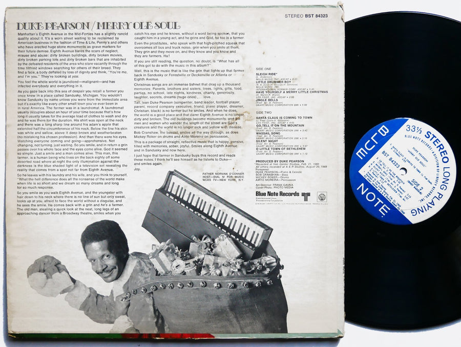 DUKE PEARSON Merry Ole Soul LP BLUE NOTE BST 84323 US 1969 LIBERTY Bob Cranshaw