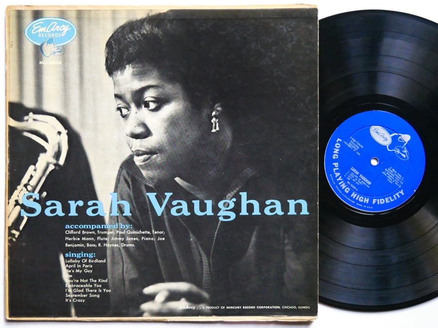 SARAH VAUGHAN CLIFFORD BROWN LP EMARCY MG-36004 US 1955 DG MONO Paul Quinichette