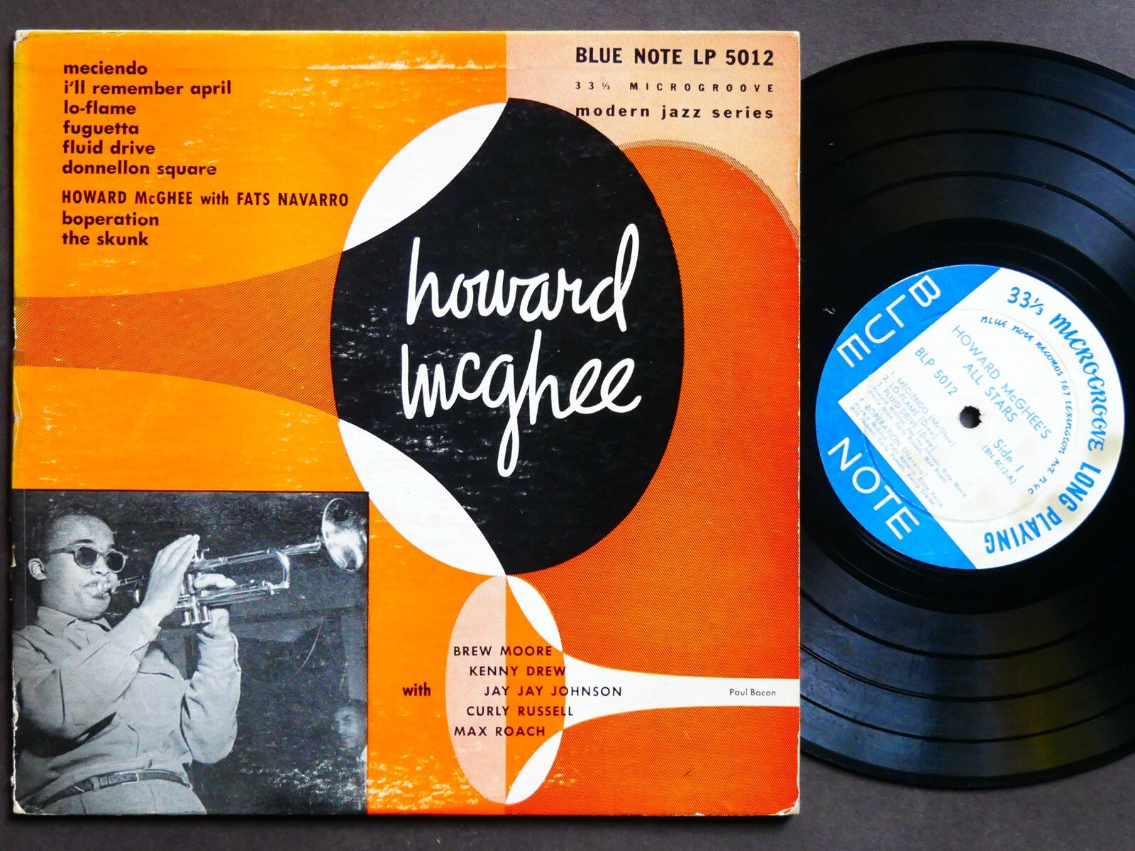 HOWARD MCGHEE All Stars 10" LP BLUE NOTE BLP 5012 US 1952 MONO LEX Fats Navarro