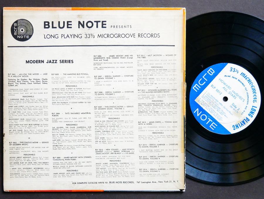 HOWARD MCGHEE All Stars 10" LP BLUE NOTE BLP 5012 US 1952 MONO LEX Fats Navarro
