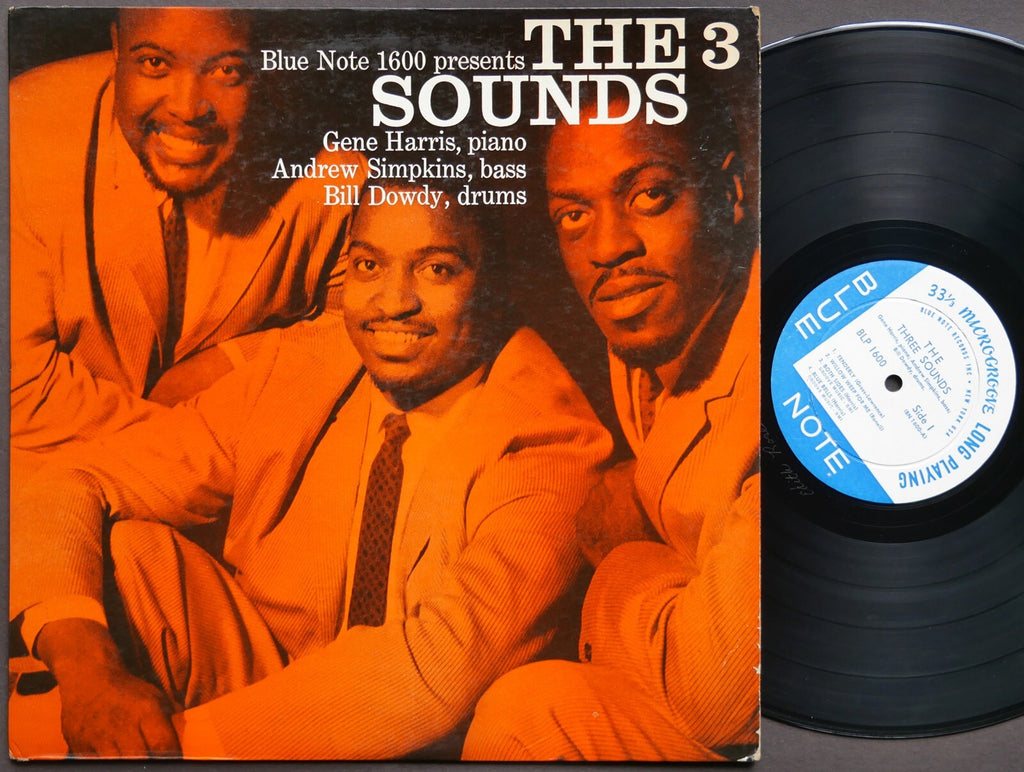 THREE 3 SOUNDS LP BLUE NOTE BLP 1600 US 1958 EAR DG MONO 47 W. 63rd Gene Harris