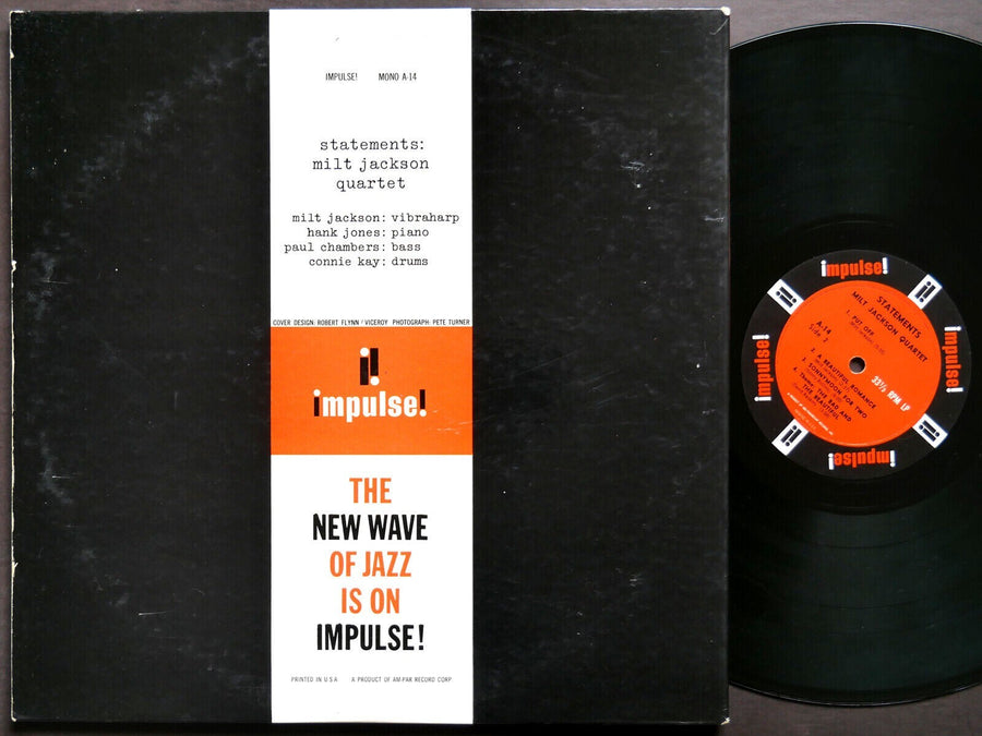 MILT JACKSON Statements LP IMPULSE! A-14 RVG MONO JAZZ Paul Chambers Hank Jones