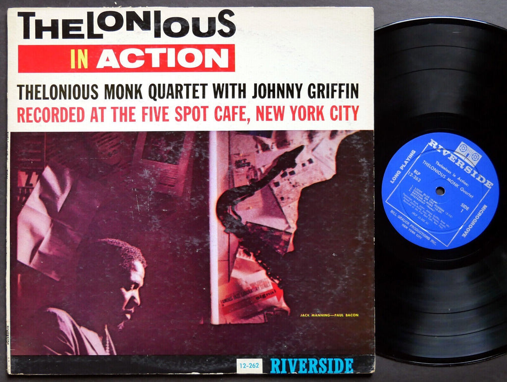 THELONIOUS MONK JOHNNY GRIFFIN In Action LP RIVERSIDE RLP12-262 JAZZ DG MONO