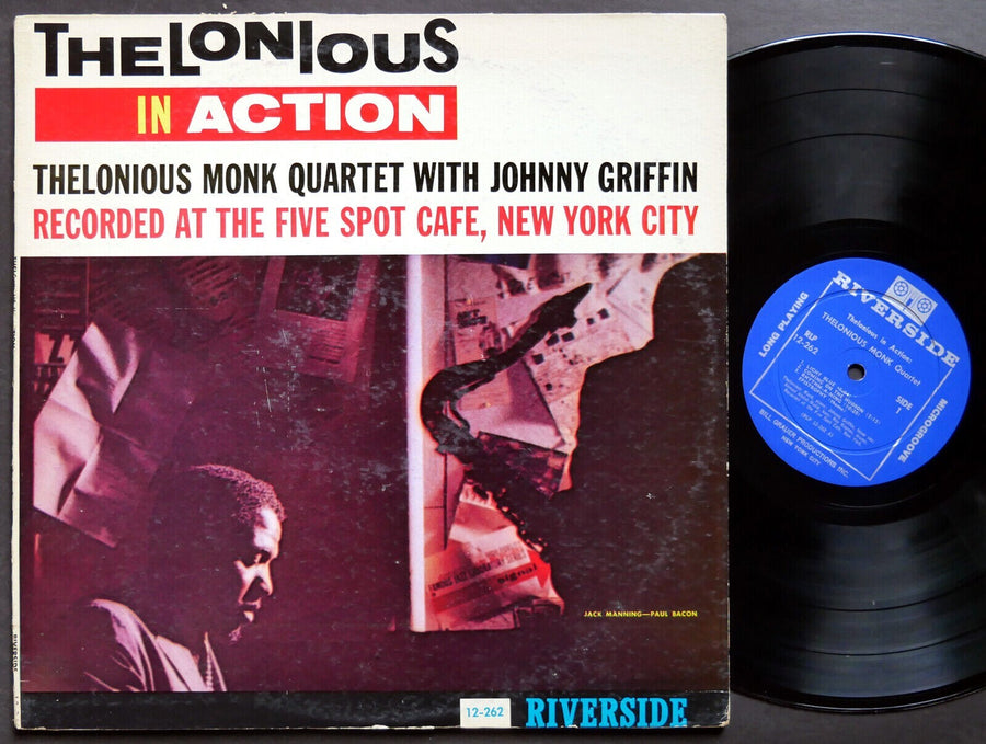THELONIOUS MONK JOHNNY GRIFFIN In Action LP RIVERSIDE RLP12-262 JAZZ DG MONO