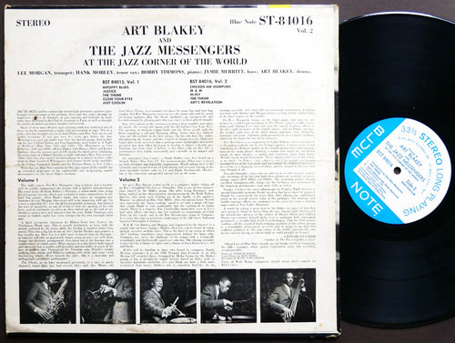 Art Blakey At The Jazz Corner Of The World 2 LP BLUE NOTE 84016 EAR Hank Mobley