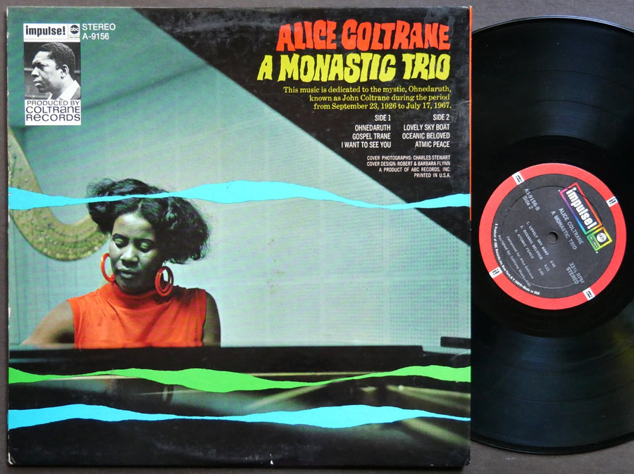 ALICE COLTRANE A Monastic Trio LP IMPULSE! AS-9156 US 1968 JAZZ Pharoah Sanders
