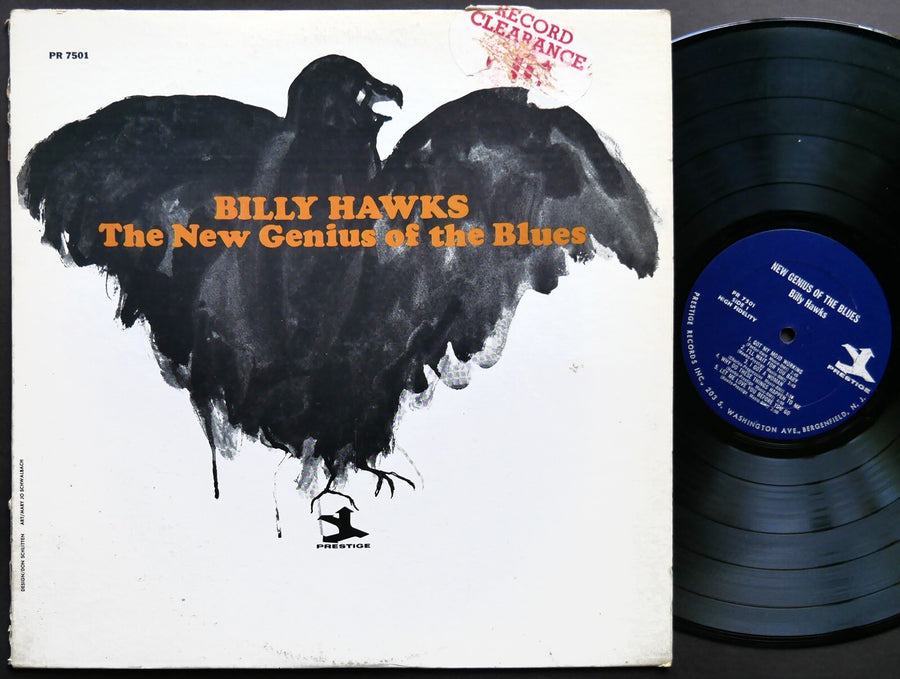 BILLY HAWKS The New Genius Of The Blues LP PRESTIGE PR 7501 Boogaloo Joe Jones