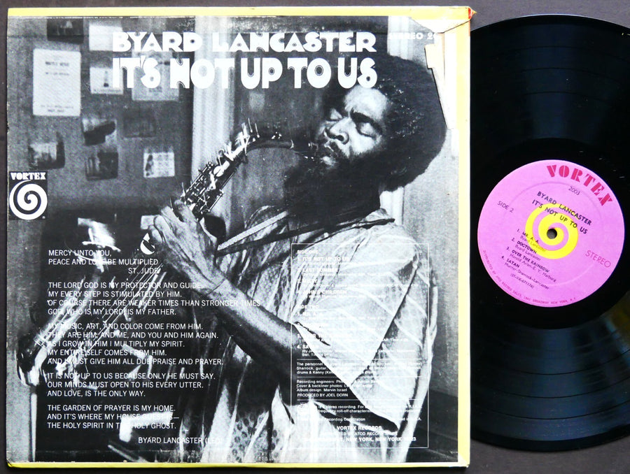 BYARD LANCASTER It's Not Up To Us LP VORTEX RECORDS 2003 US 1968 Sonny Sharrock