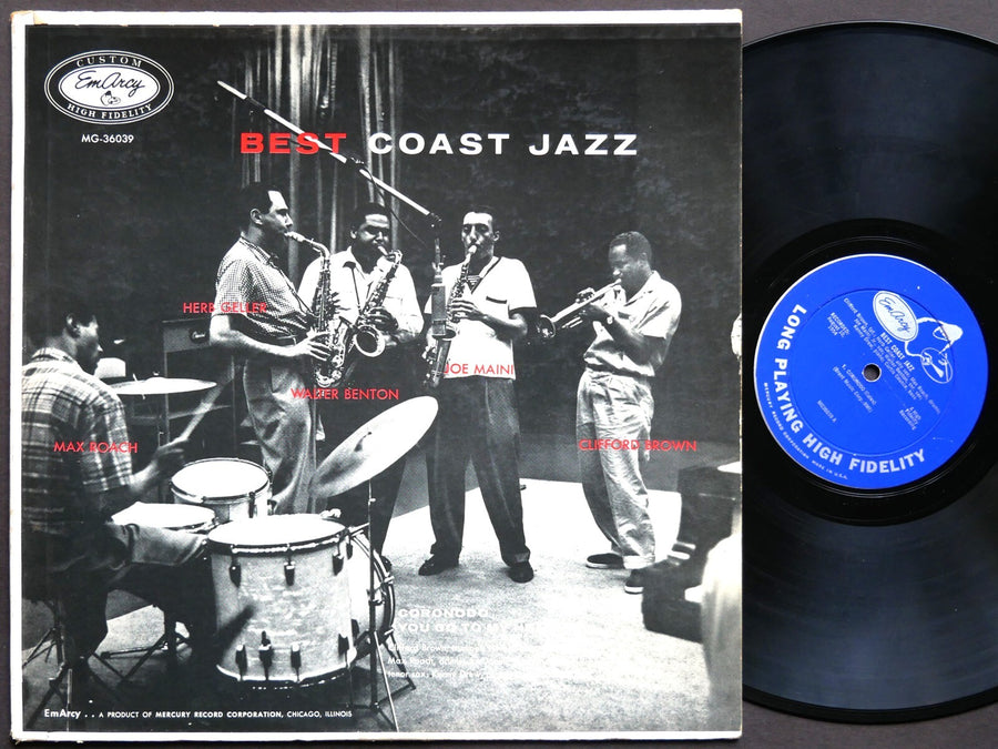 CLIFFORD BROWN MAX ROACH Best Coast Jazz LP EMARCY MG 36039 DG MONO Kenny Drew