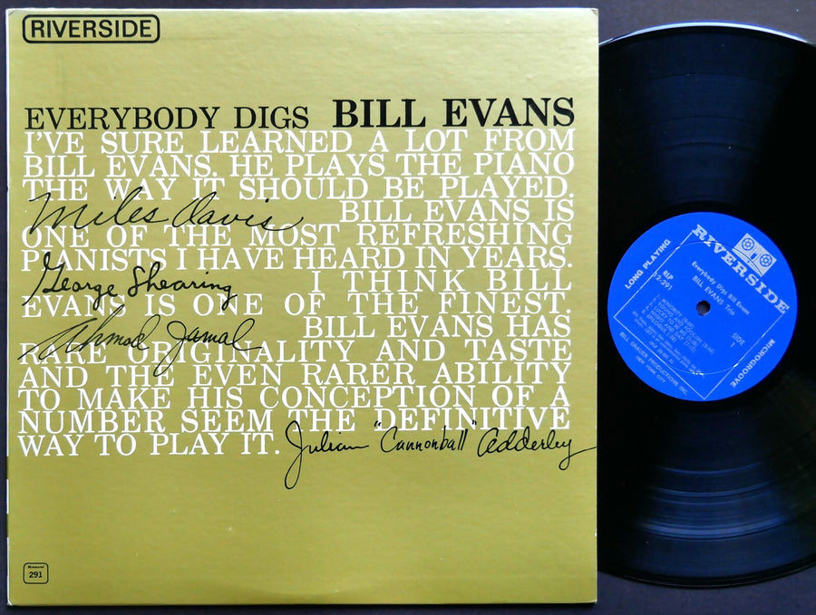 BILL EVANS TRIO Everybody Digs LP RIVERSIDE RLP 12-291 US 1960 DG MONO Sam Jones