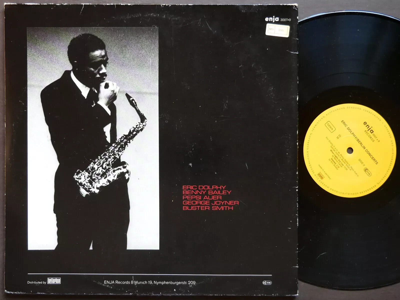 ERIC DOLPHY Berlin Concerts 2 x LP ENJA RECORDS ENJA 3007 GERMANY JAZZ CLEAN