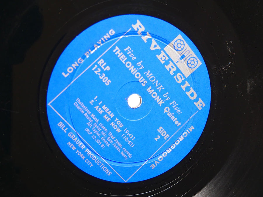 THELONIOUS MONK Quintet 5 By Monk By 5 LP RIVERSIDE RLP 12-305 US 1959 DG MONO