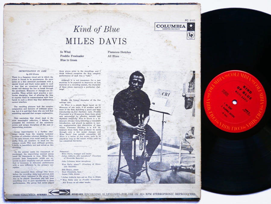 MILES DAVIS Kind Of Blue LP COLUMBIA PC 8163 US 1977 John Coltrane Bill Evans