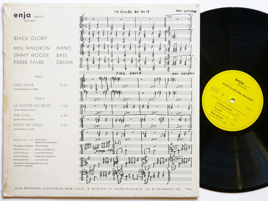 MAL WALDRON Black Glory LP ENJA RECORDS 2004 ST GERMANY 1971 Jimmy Woode VG+