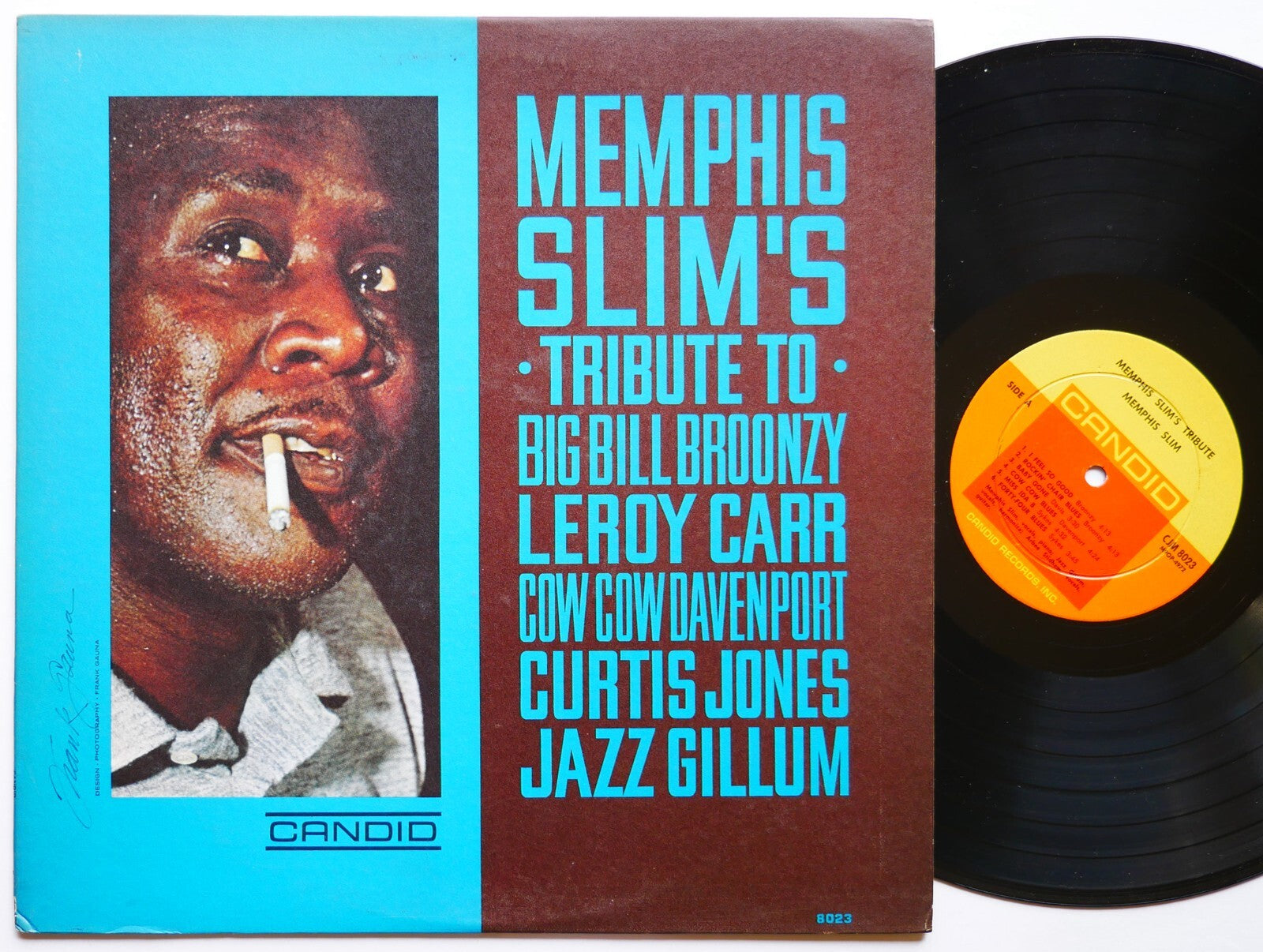 MEMPHIS SLIM Tribute To Big Bill Broonzy .. LP CANDID CJM 8023 DG MONO BLUES VG+