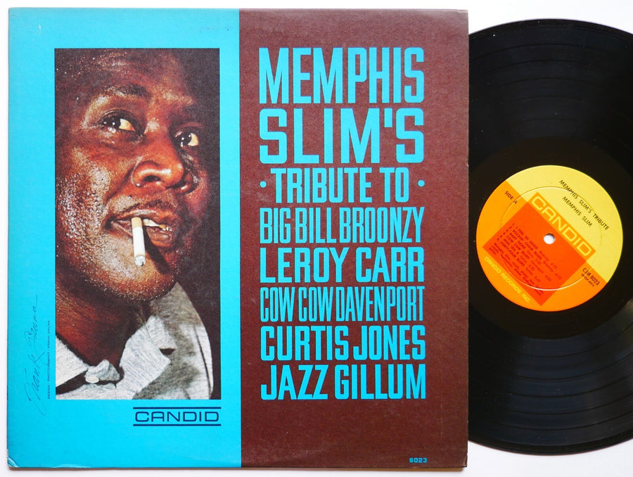 MEMPHIS SLIM Tribute To Big Bill Broonzy .. LP CANDID CJM 8023 DG MONO BLUES VG+