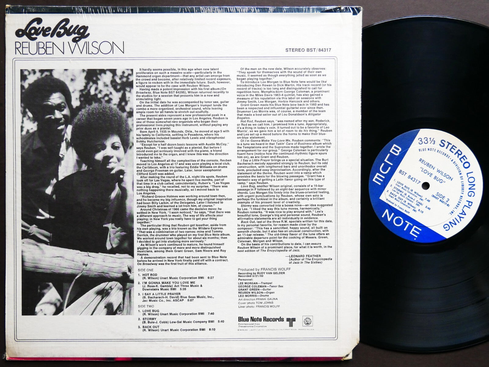 REUBEN WILSON Love Bug LP BLUE NOTE BST 84317 US 1969 RVG Grant Green Lee Morgan
