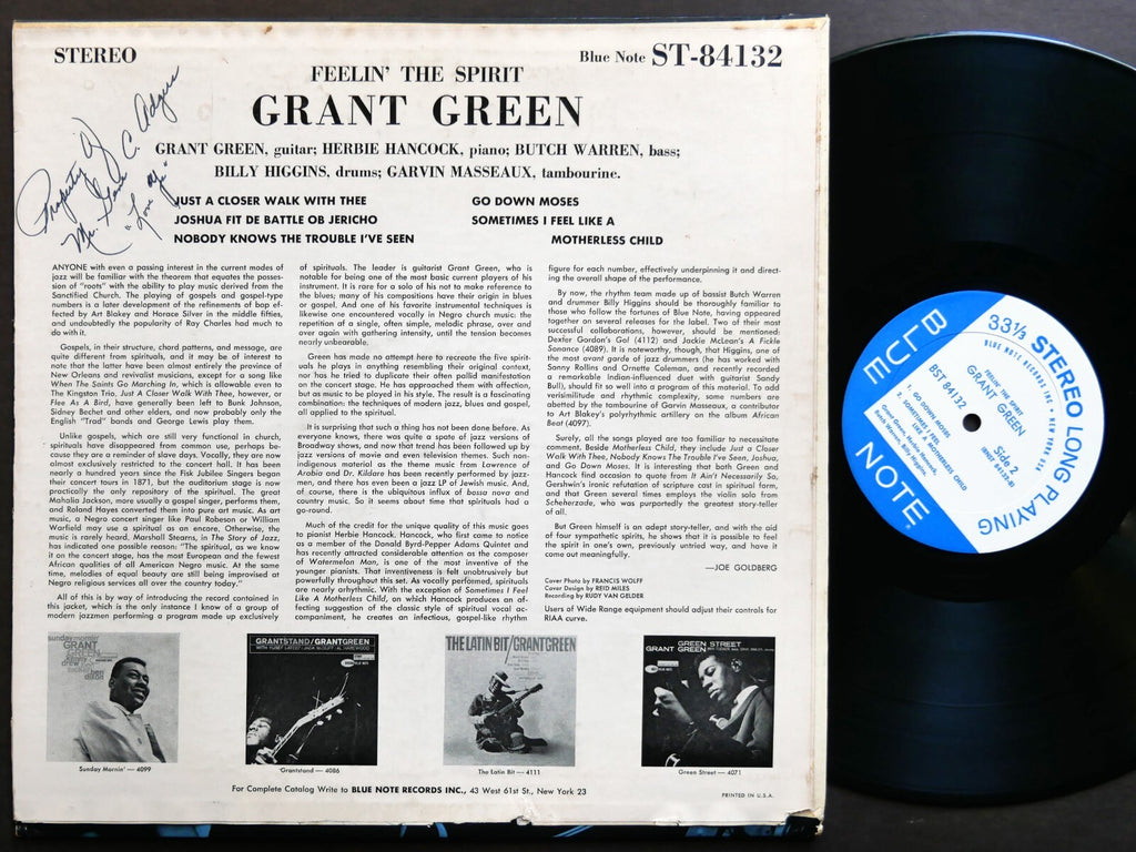 GRANT GREEN Feelin' The Spirit LP BLUE NOTE 84132 US 1963 NY EAR Herbie Hancock